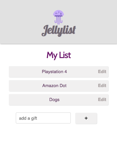Jellylist - Gift List App